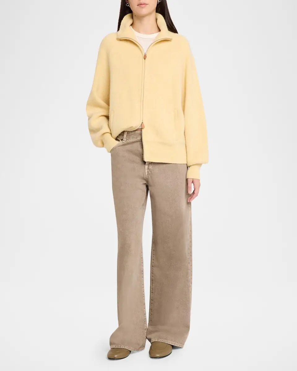 Guest In Residence Felted Wool-Cashmere Zip Jacket | Thumbnail 2 Guest In Residence Felted Wool-Cashmere Zip Jacket | Thumbnail 2