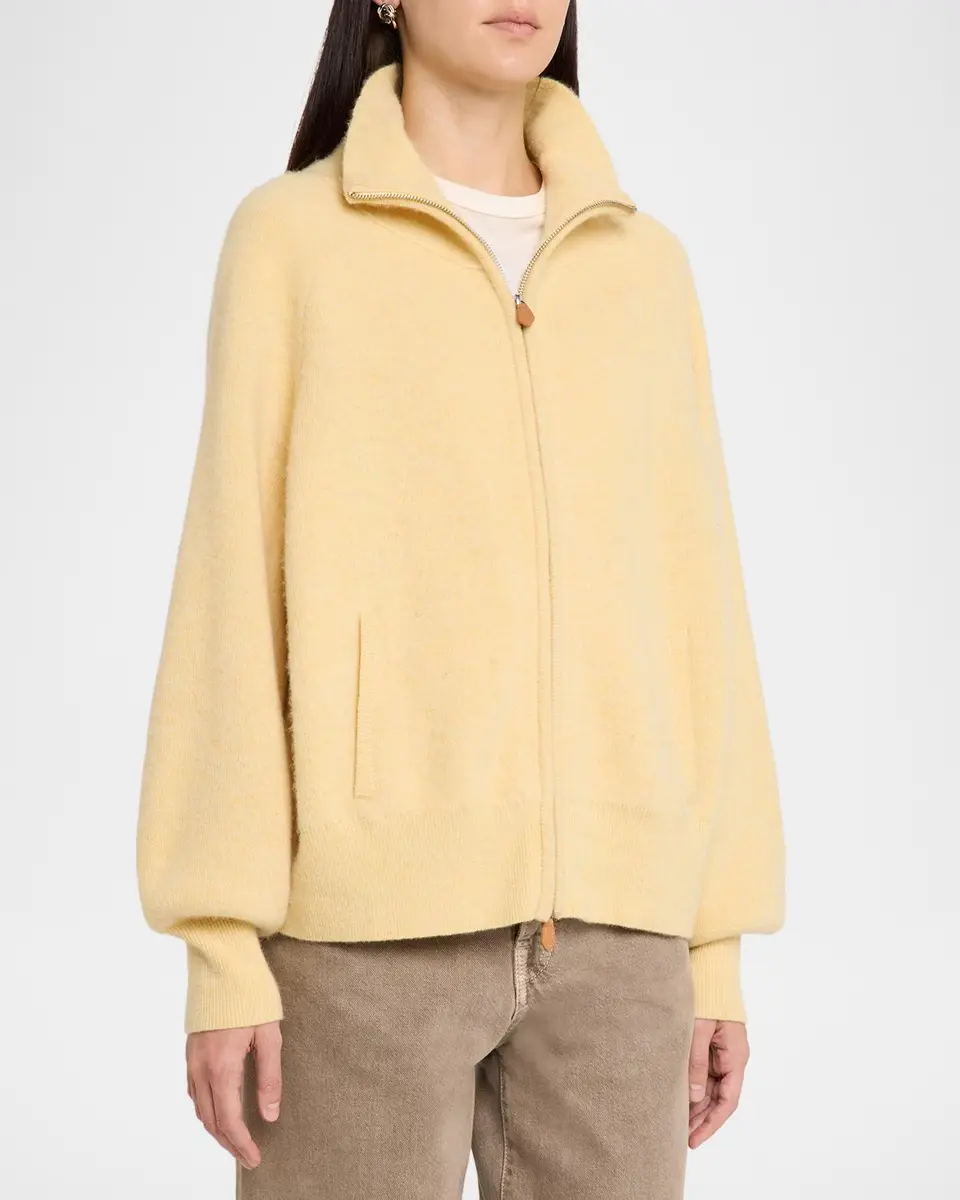 Guest In Residence Felted Wool-Cashmere Zip Jacket | Thumbnail 4 Guest In Residence Felted Wool-Cashmere Zip Jacket | Thumbnail 4