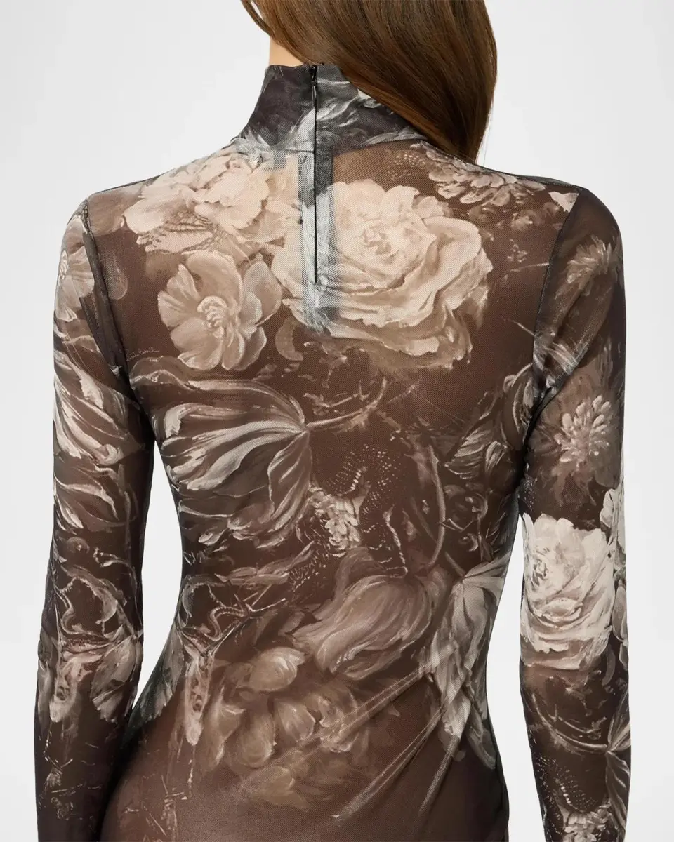 Roberto Cavalli Printed Sheer Maxi Dress | Thumbnail 6 Roberto Cavalli Printed Sheer Maxi Dress | Thumbnail 6