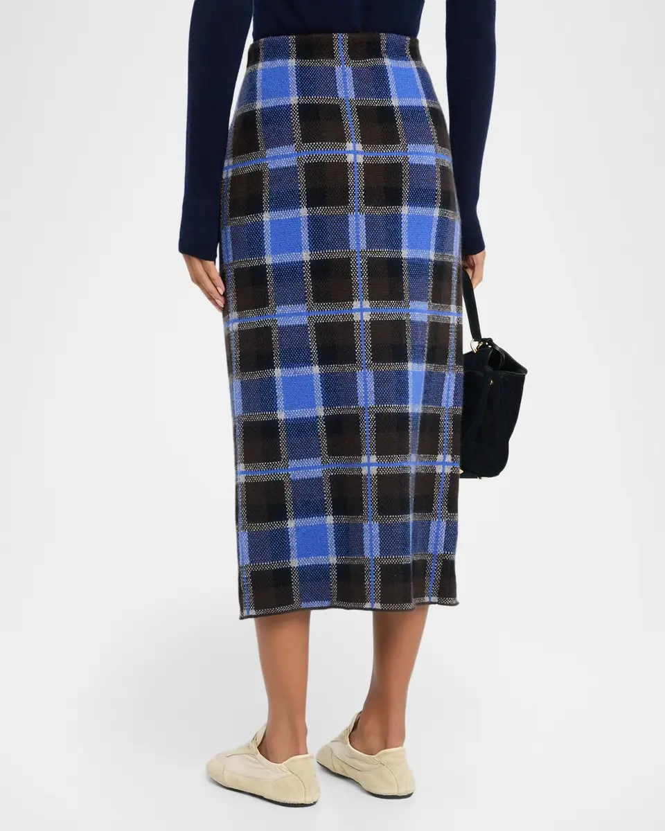 Guest In Residence Tartan Midi Wrap Skirt | Thumbnail 3