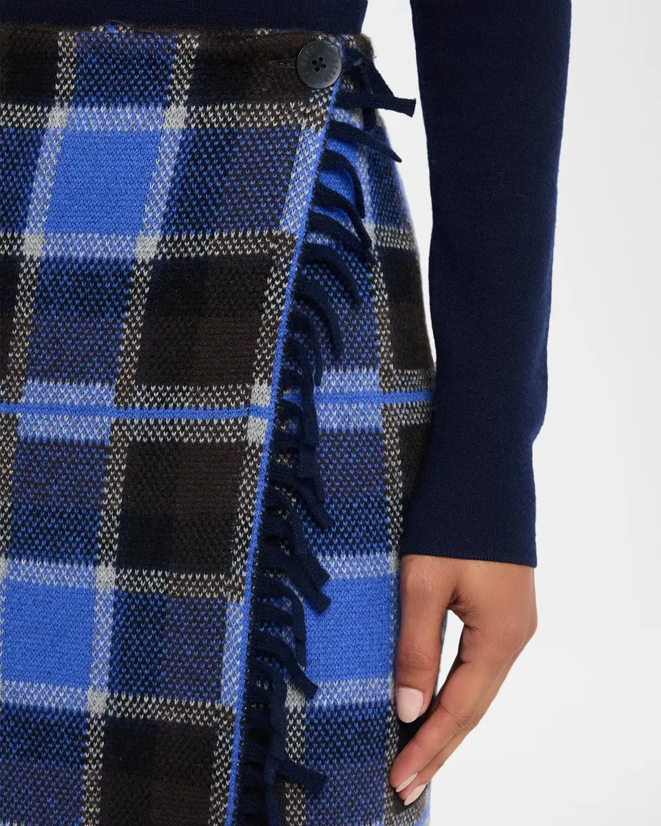 Guest In Residence Tartan Midi Wrap Skirt | Thumbnail 5