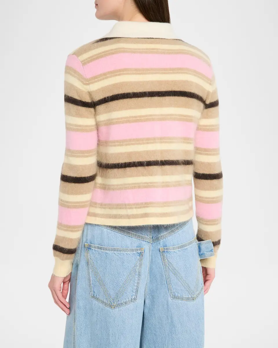 Guest In Residence Grizzly Cashmere Crop Rugby Sweater | Thumbnail 3 Guest In Residence Grizzly Cashmere Crop Rugby Sweater | Thumbnail 3