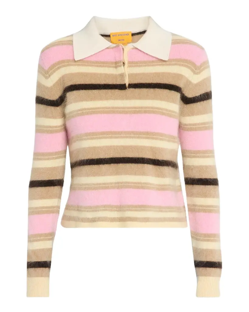 Grizzly Cashmere Crop Rugby Sweater Grizzly Cashmere Crop Rugby Sweater