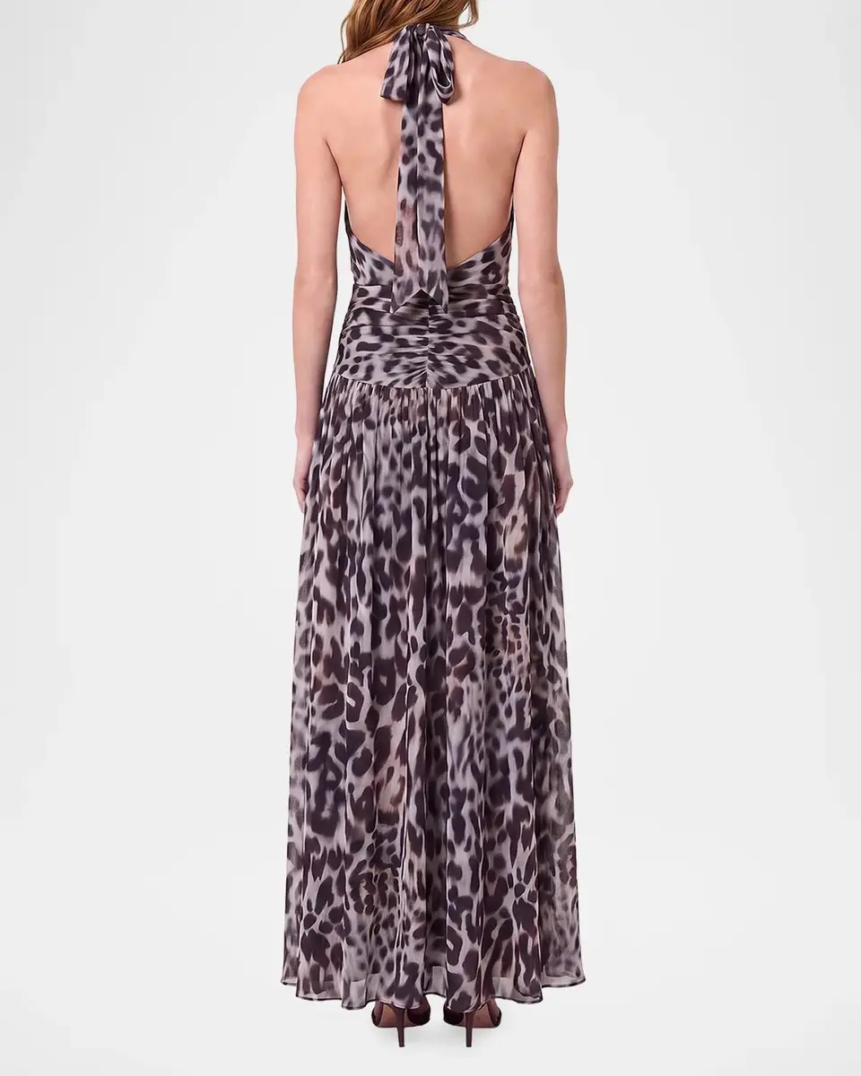 NICHOLAS Arella Plunging Leopard-Print Maxi Dress | Thumbnail 3 NICHOLAS Arella Plunging Leopard-Print Maxi Dress | Thumbnail 3