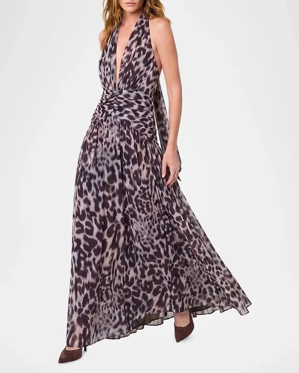 NICHOLAS Arella Plunging Leopard-Print Maxi Dress | Thumbnail 4 NICHOLAS Arella Plunging Leopard-Print Maxi Dress | Thumbnail 4