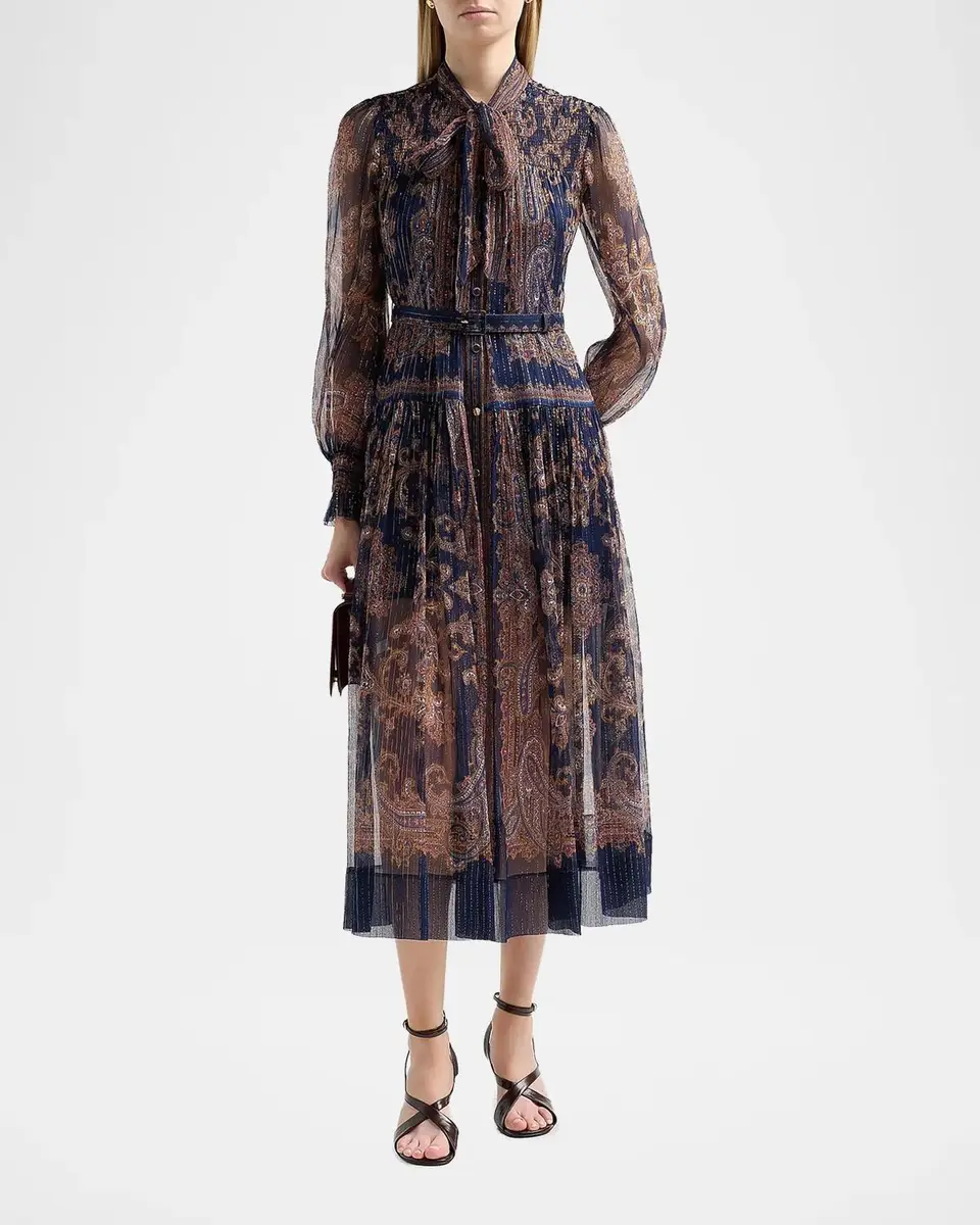 Self-Portrait Printed Georgette Midi Dress | Thumbnail 2