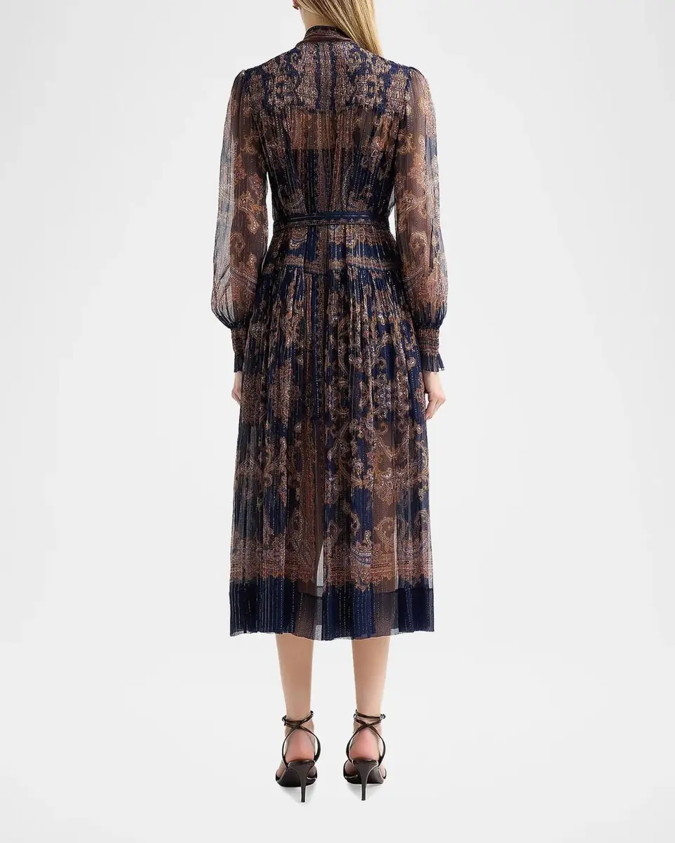 Self-Portrait Printed Georgette Midi Dress | Thumbnail 3