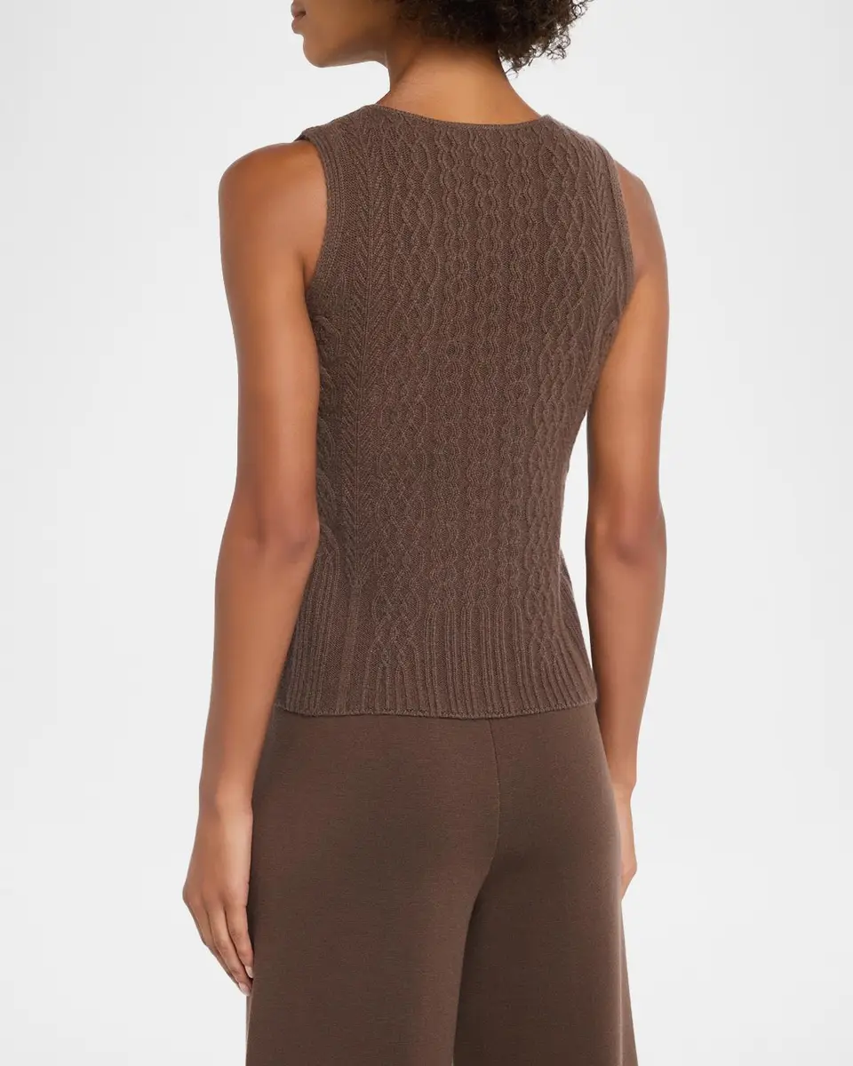 TSE Cashmere Cashmere Cable-Knit Sweater Tank | Thumbnail 3 TSE Cashmere Cashmere Cable-Knit Sweater Tank | Thumbnail 3