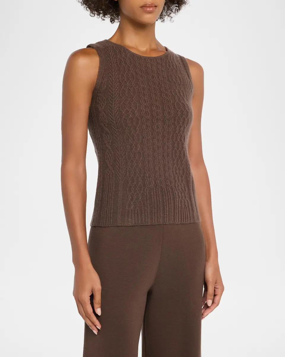 TSE Cashmere Cashmere Cable-Knit Sweater Tank | Thumbnail 4 TSE Cashmere Cashmere Cable-Knit Sweater Tank | Thumbnail 4