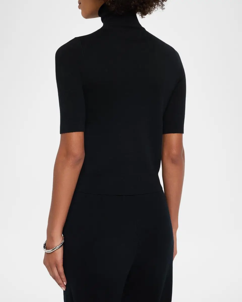TSE Cashmere Cashmere Short-Sleeve Turtleneck Sweater | Thumbnail 3 TSE Cashmere Cashmere Short-Sleeve Turtleneck Sweater | Thumbnail 3