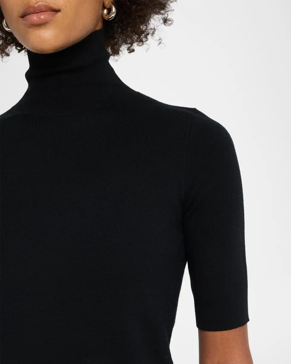 TSE Cashmere Cashmere Short-Sleeve Turtleneck Sweater | Thumbnail 5 TSE Cashmere Cashmere Short-Sleeve Turtleneck Sweater | Thumbnail 5