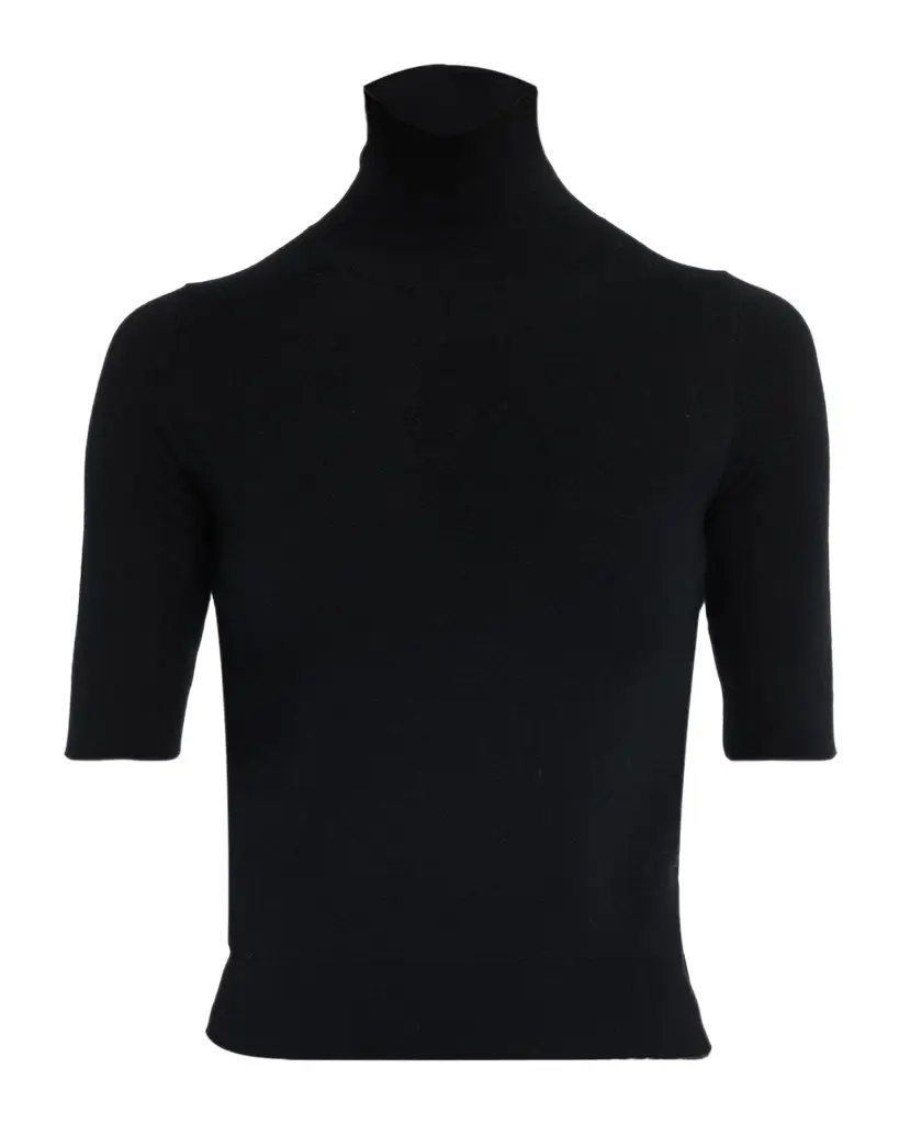 TSE Cashmere Cashmere Short-Sleeve Turtleneck Sweater