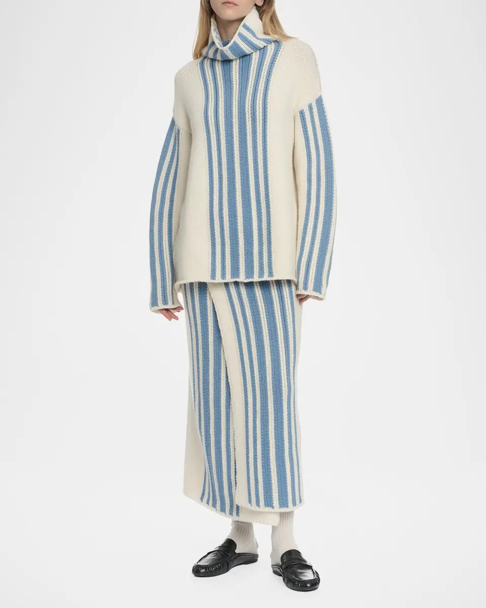 Malo Striped Wool-Cashmere Knit Maxi Skirt | Thumbnail 2 Malo Striped Wool-Cashmere Knit Maxi Skirt | Thumbnail 2