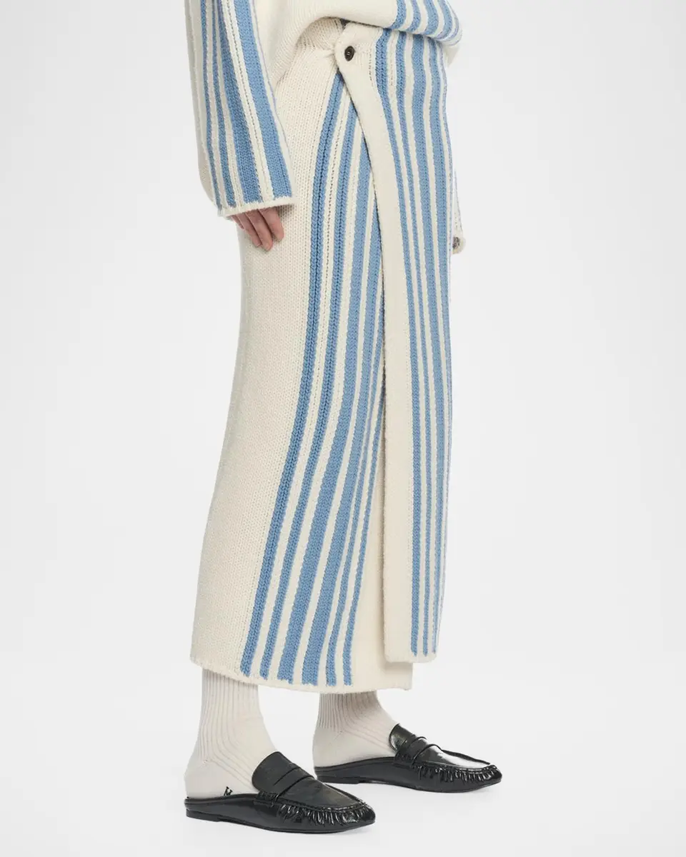 Malo Striped Wool-Cashmere Knit Maxi Skirt | Thumbnail 6 Malo Striped Wool-Cashmere Knit Maxi Skirt | Thumbnail 6