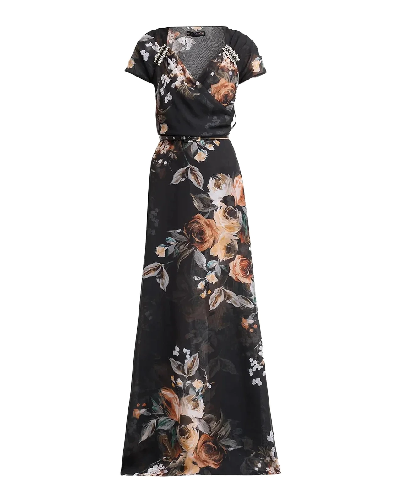 Chiara Boni La Petite Robe Slavka Floral A-Line Gown