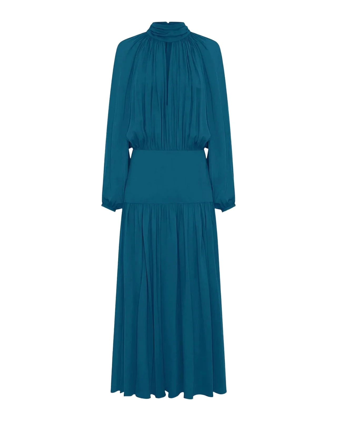 NICHOLAS Aneta Gathered Georgette Maxi Dress