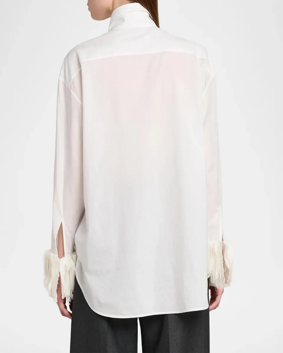 Jil Sander Layered-Cuff Cotton Top | Thumbnail 4 Jil Sander Layered-Cuff Cotton Top | Thumbnail 4