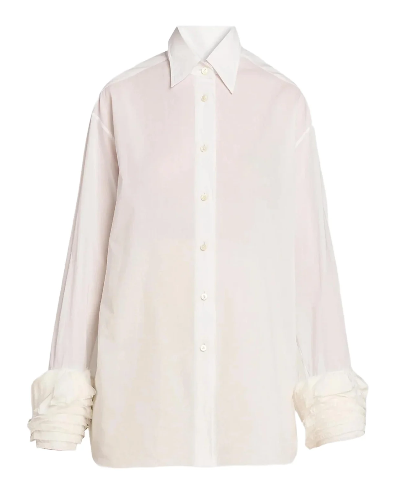 Jil Sander Layered-Cuff Cotton Top