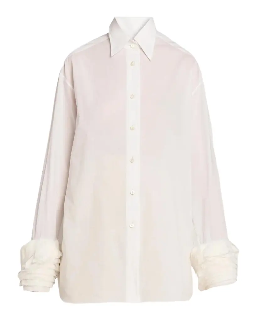 Layered-Cuff Cotton Top Layered-Cuff Cotton Top