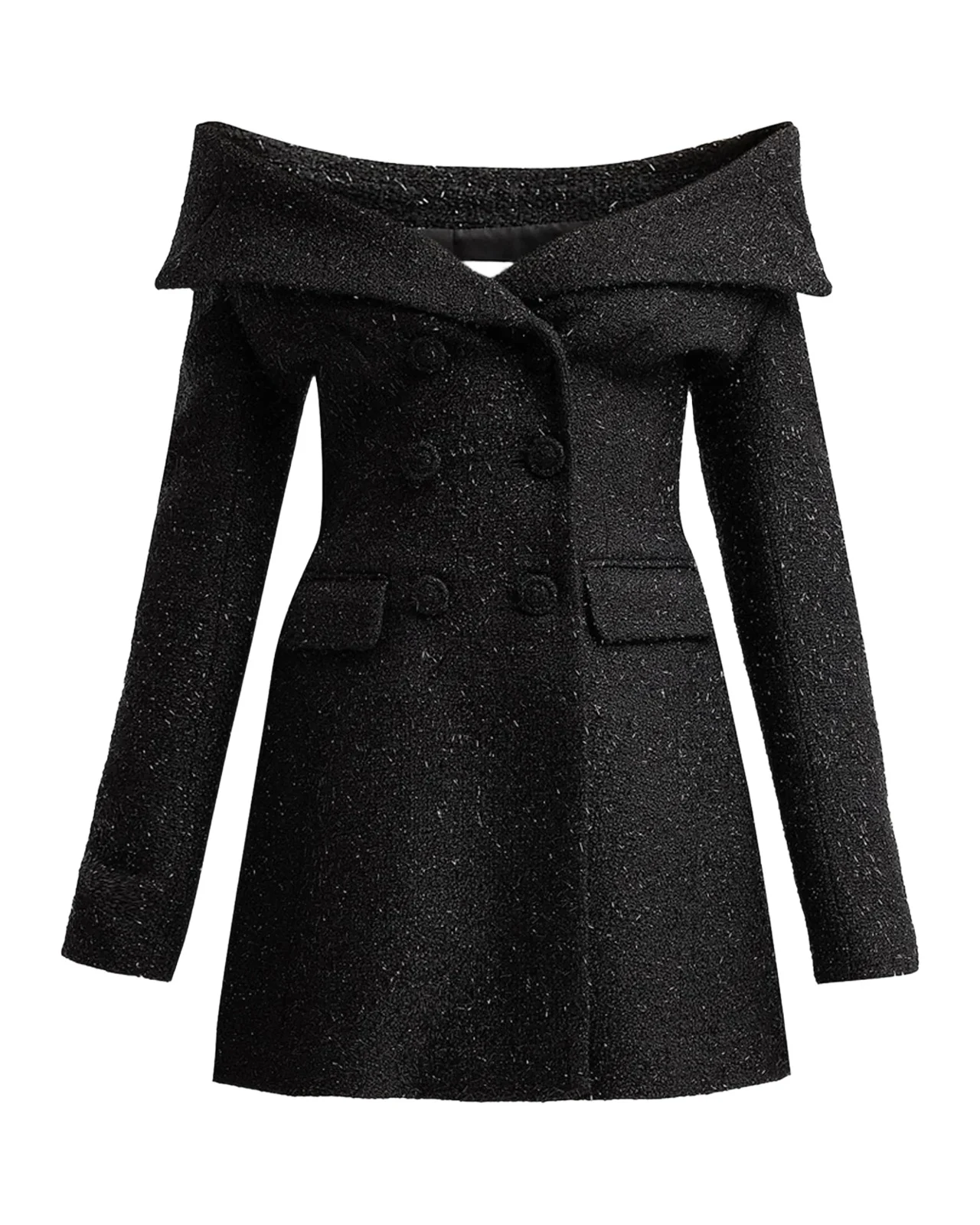 Metallic Boucle Mini Dress Metallic Boucle Mini Dress
