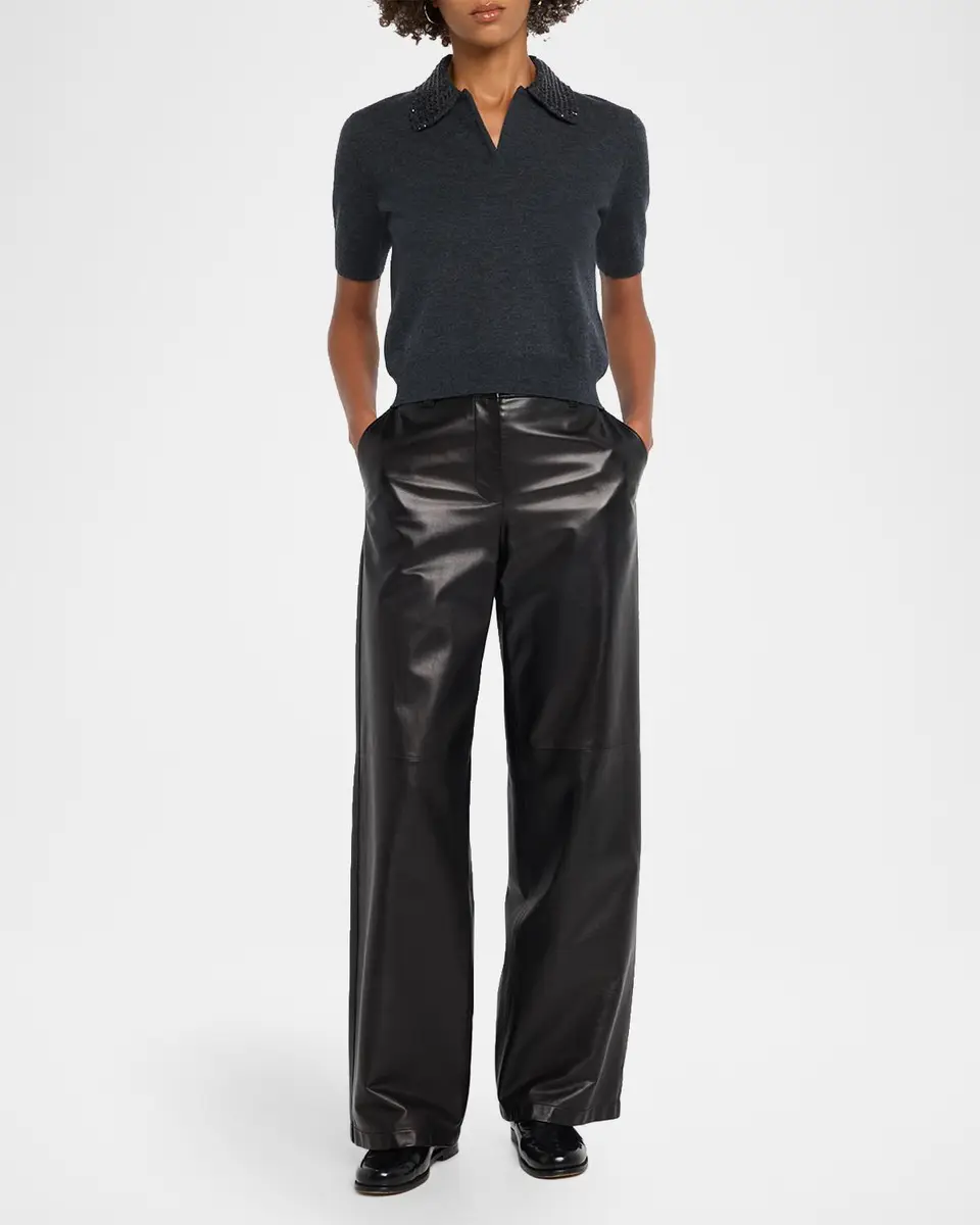 TSE Cashmere Sequin-Collar Polo Sweater | Thumbnail 2 TSE Cashmere Sequin-Collar Polo Sweater | Thumbnail 2