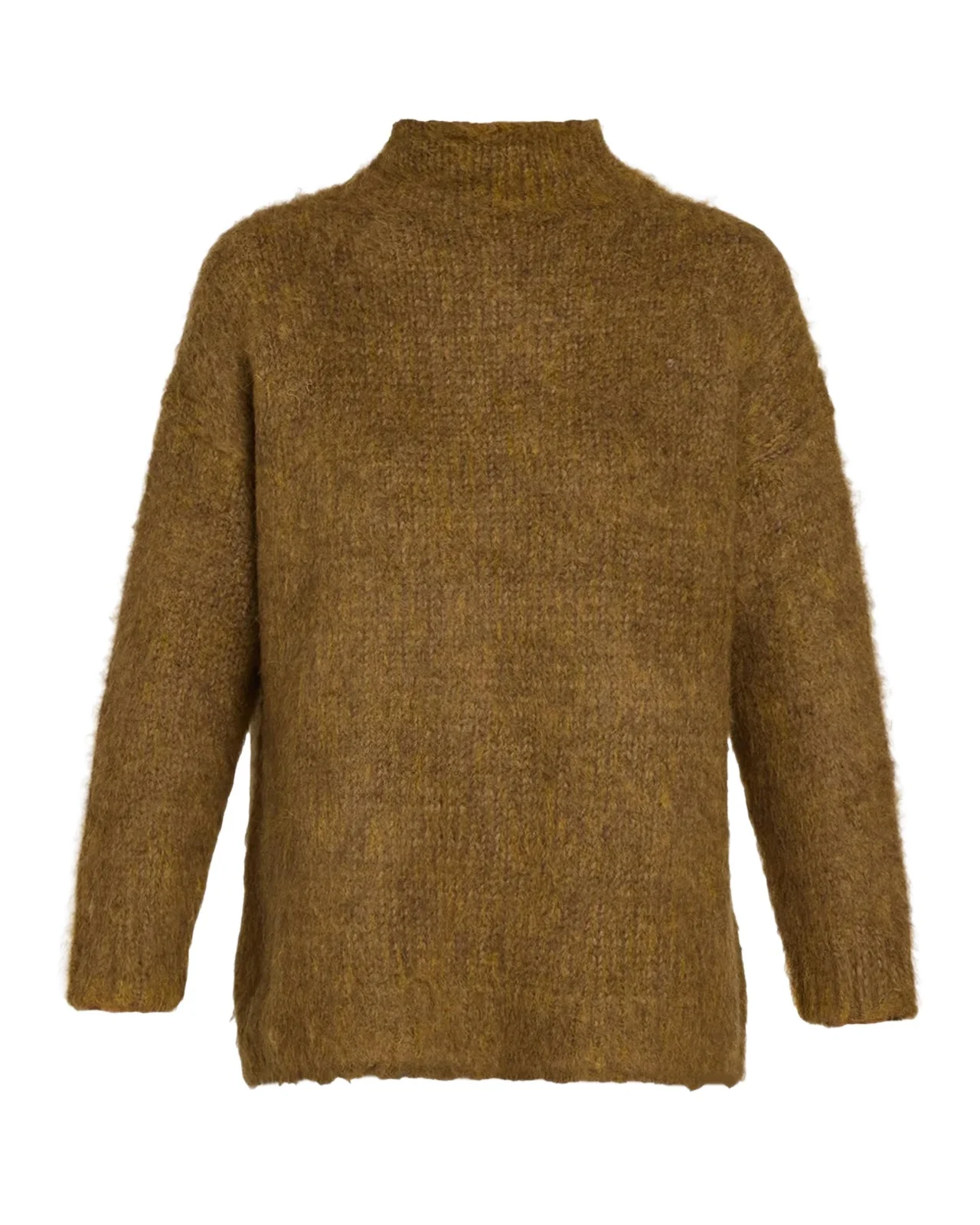 Vince Mock Turtleneck Brushed Wool-Blend Oversized Sweater