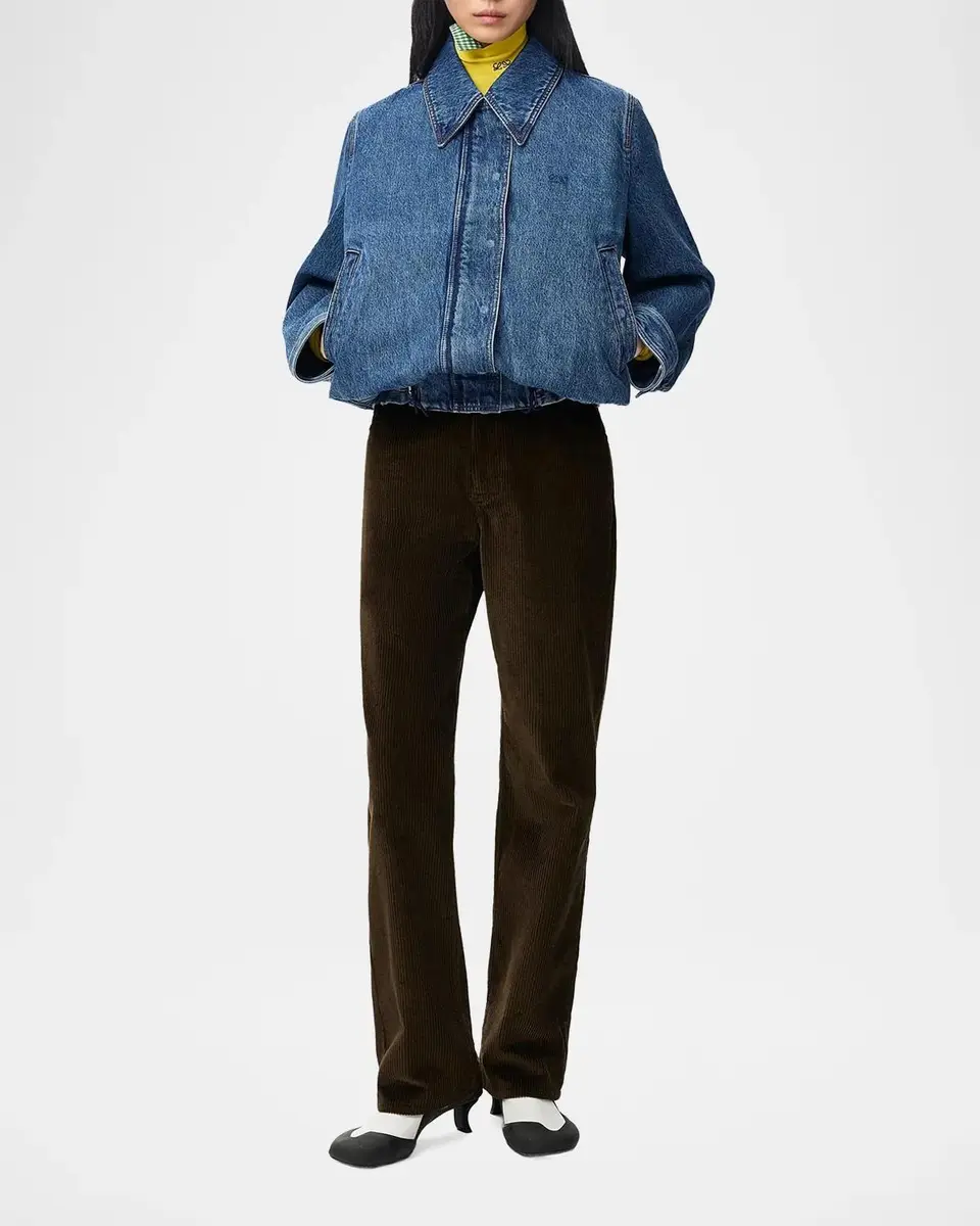 Loewe Drawstring Washed-Denim Drawstring Jacket | Thumbnail 2 Loewe Drawstring Washed-Denim Drawstring Jacket | Thumbnail 2