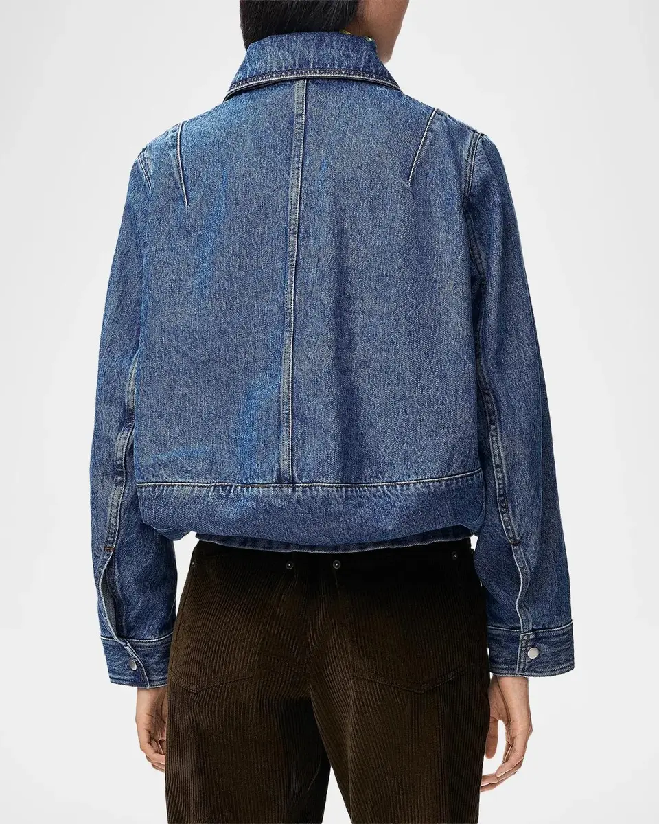 Loewe Drawstring Washed-Denim Drawstring Jacket | Thumbnail 3 Loewe Drawstring Washed-Denim Drawstring Jacket | Thumbnail 3