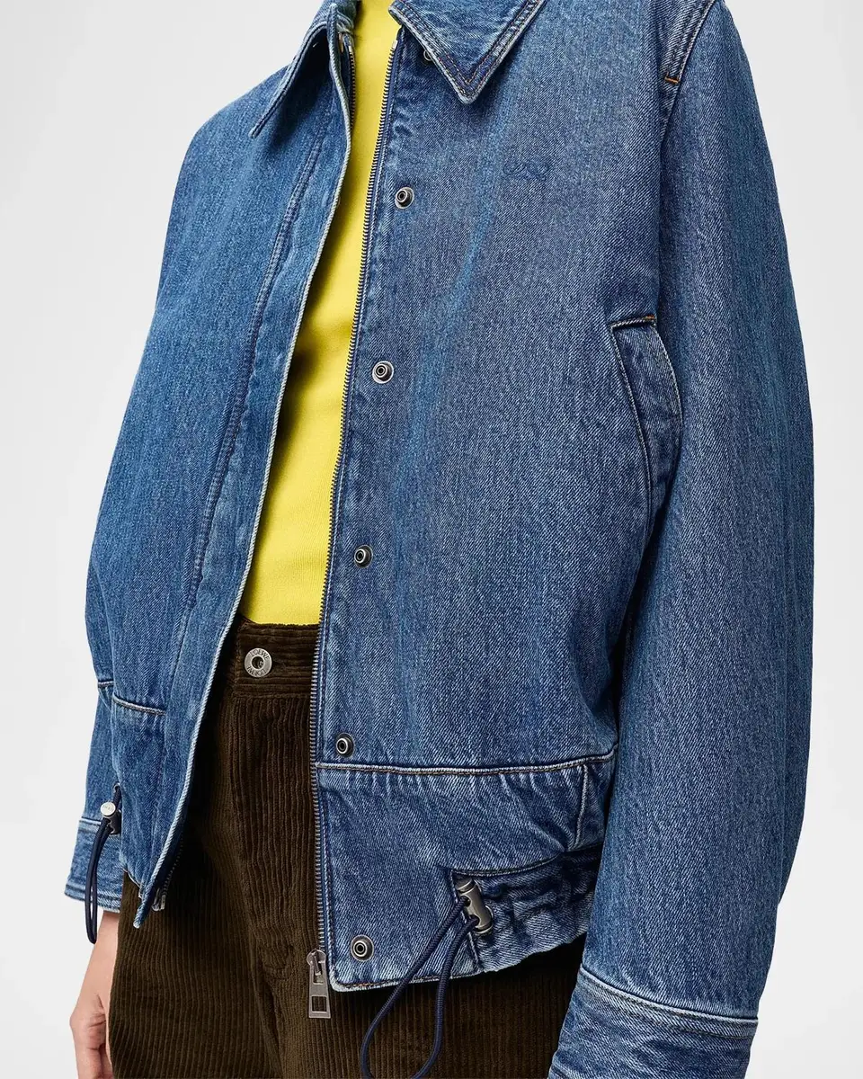 Loewe Drawstring Washed-Denim Drawstring Jacket | Thumbnail 5 Loewe Drawstring Washed-Denim Drawstring Jacket | Thumbnail 5