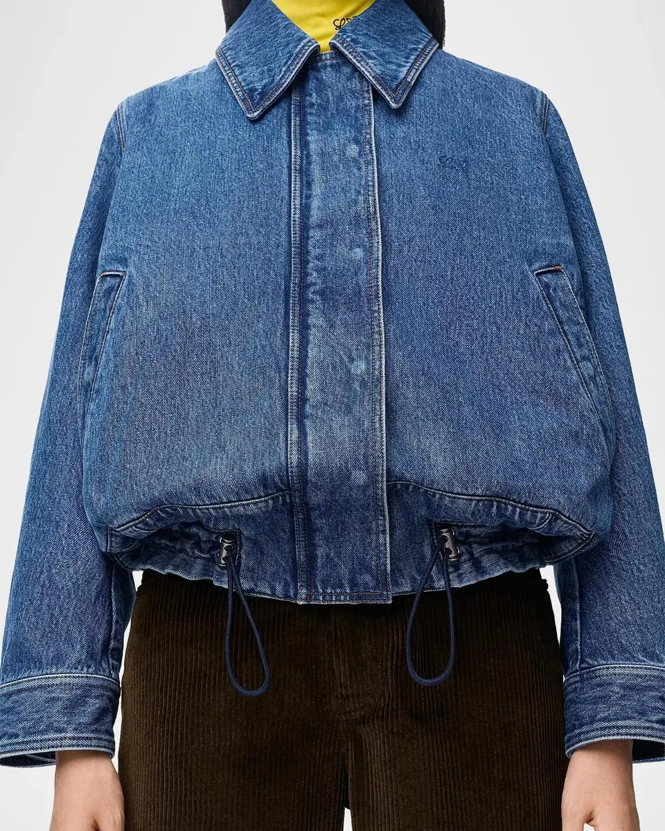 Loewe Drawstring Washed-Denim Drawstring Jacket | Thumbnail 6 Loewe Drawstring Washed-Denim Drawstring Jacket | Thumbnail 6