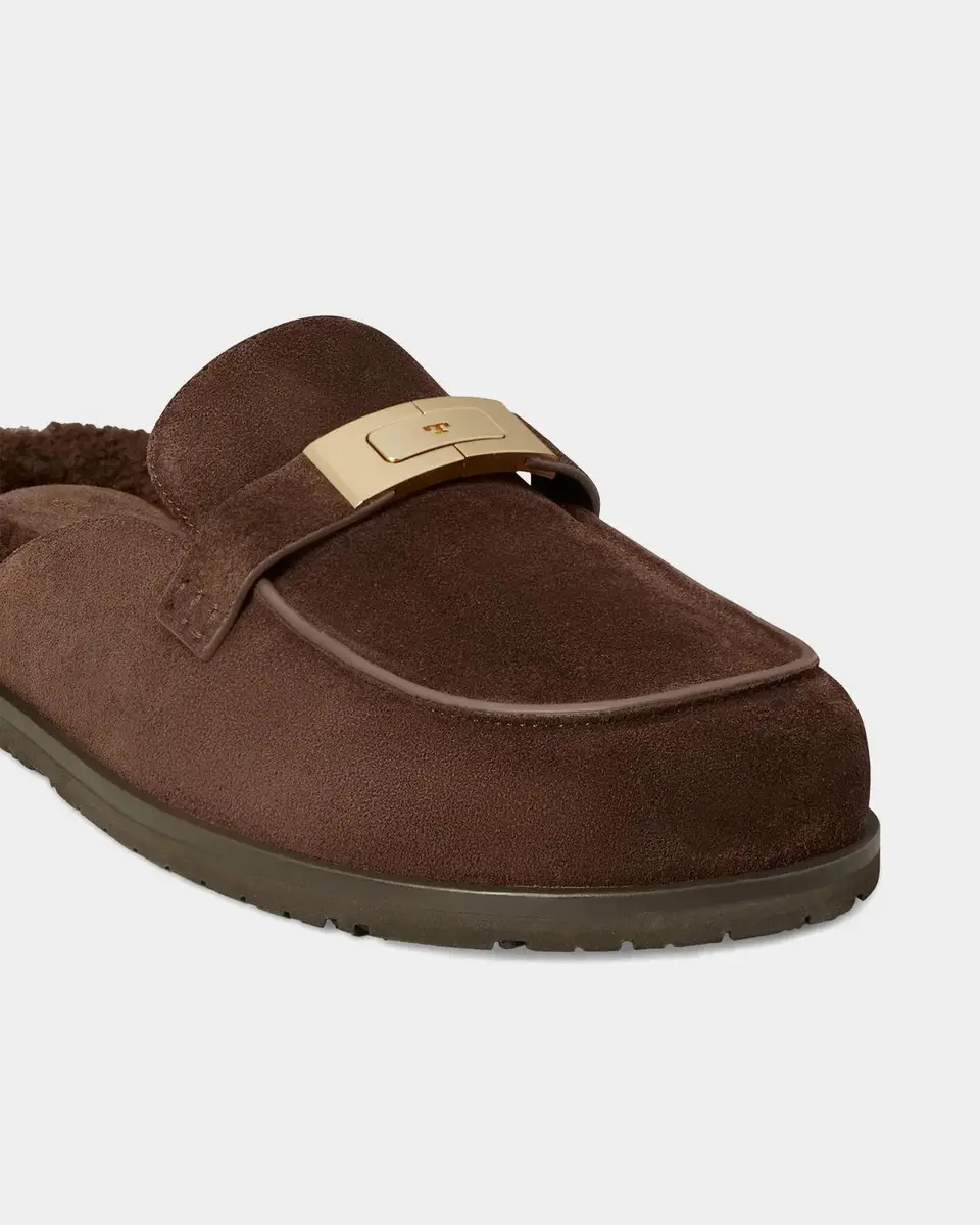 Tory Burch Leelee Shearling-Lined Suede Mules | Thumbnail 4