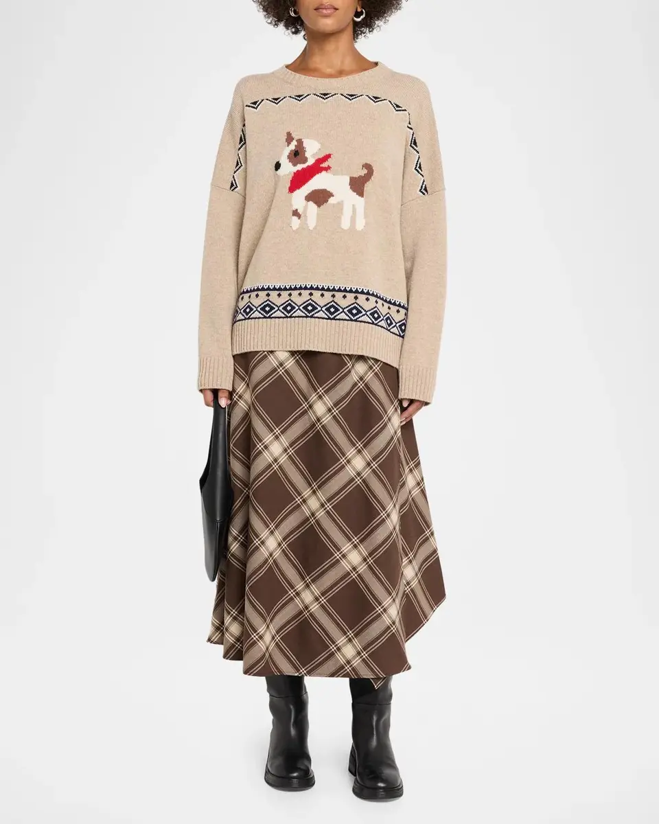 Weekend Max Mara Pavidi Dog Motif Wool Sweater | Thumbnail 2 Weekend Max Mara Pavidi Dog Motif Wool Sweater | Thumbnail 2
