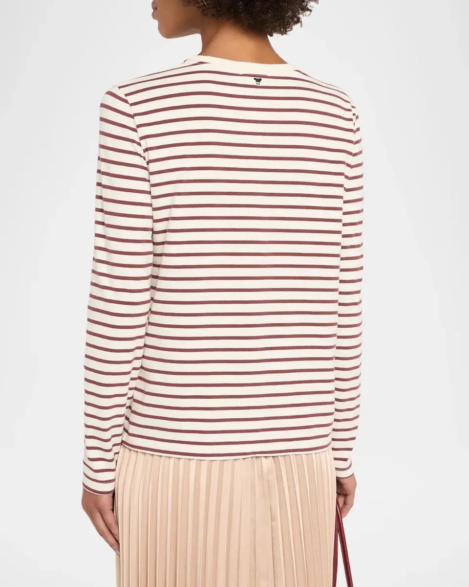Weekend Max Mara Striped Stretch Cotton Jersey T-Shirt | Thumbnail 3 Weekend Max Mara Striped Stretch Cotton Jersey T-Shirt | Thumbnail 3