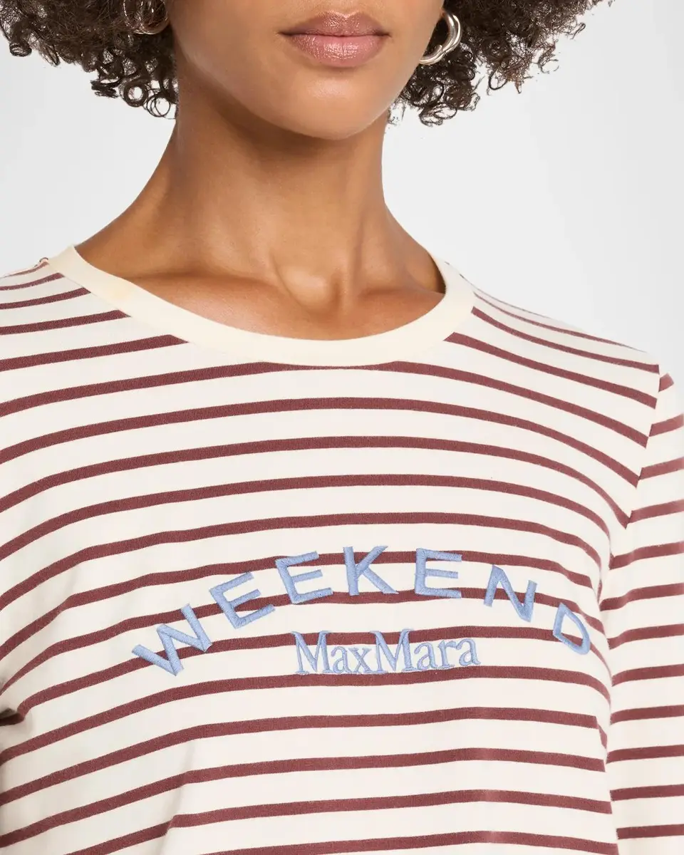 Weekend Max Mara Striped Stretch Cotton Jersey T-Shirt | Thumbnail 5 Weekend Max Mara Striped Stretch Cotton Jersey T-Shirt | Thumbnail 5