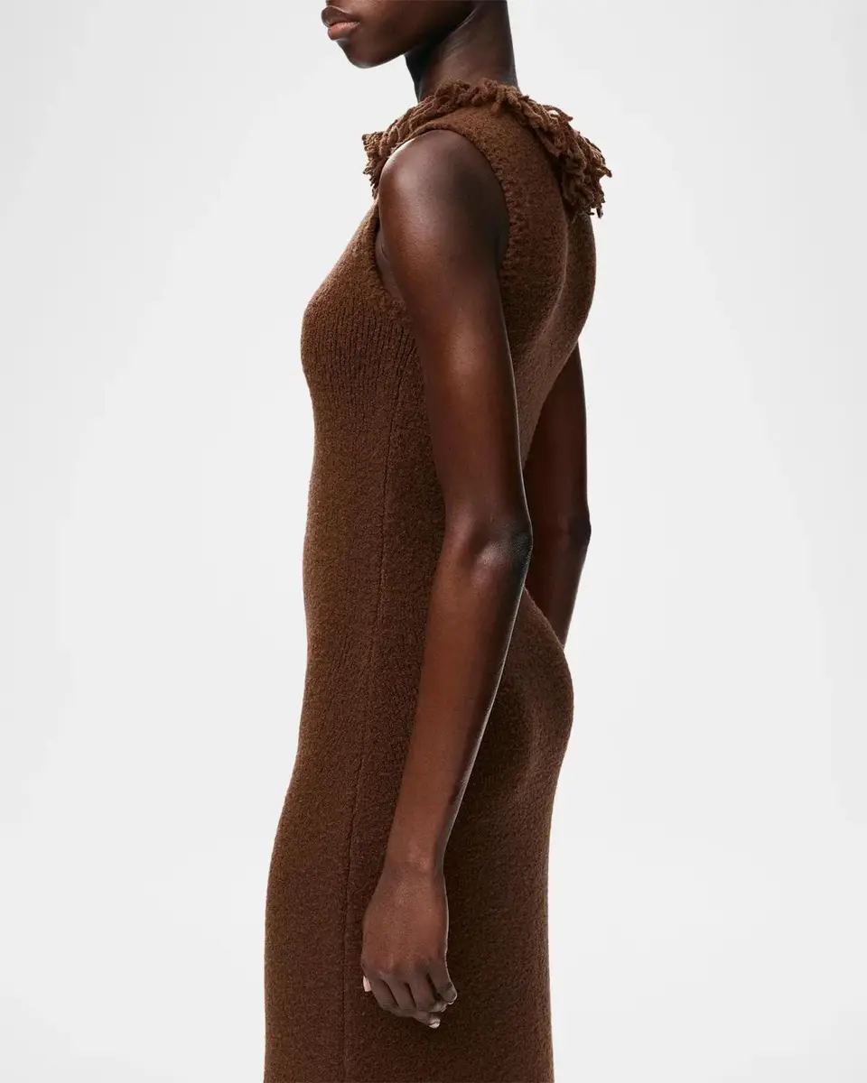 Loewe Fringe Knit Crewneck Maxi Dress | Thumbnail 4 Loewe Fringe Knit Crewneck Maxi Dress | Thumbnail 4