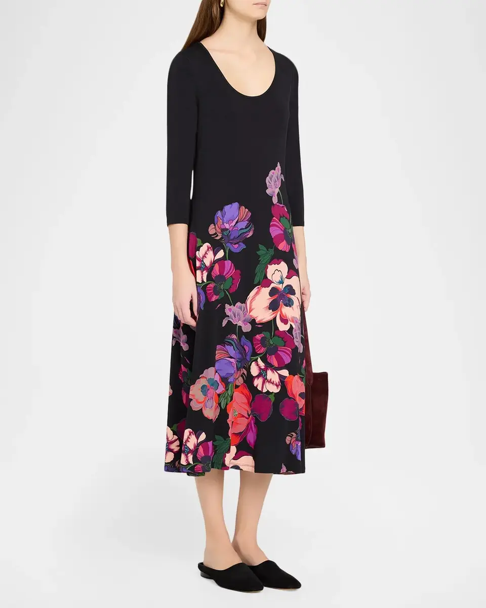 Johnny Was The Janie Floral-Print Favorite Midi Dress | Thumbnail 4 Johnny Was The Janie Floral-Print Favorite Midi Dress | Thumbnail 4