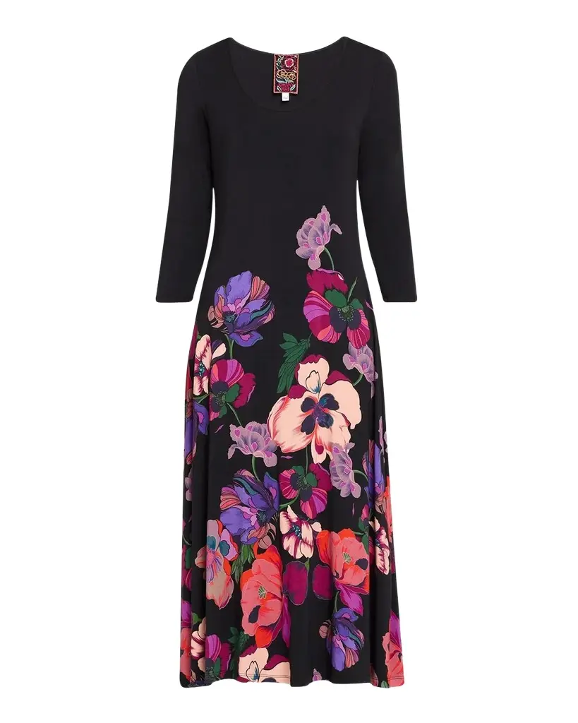 Johnny Was The Janie Floral-Print Favorite Midi Dress