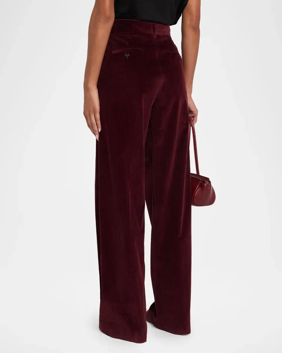 Weekend Max Mara Tania Wide-Leg Cotton Corduroy Trousers | Thumbnail 3