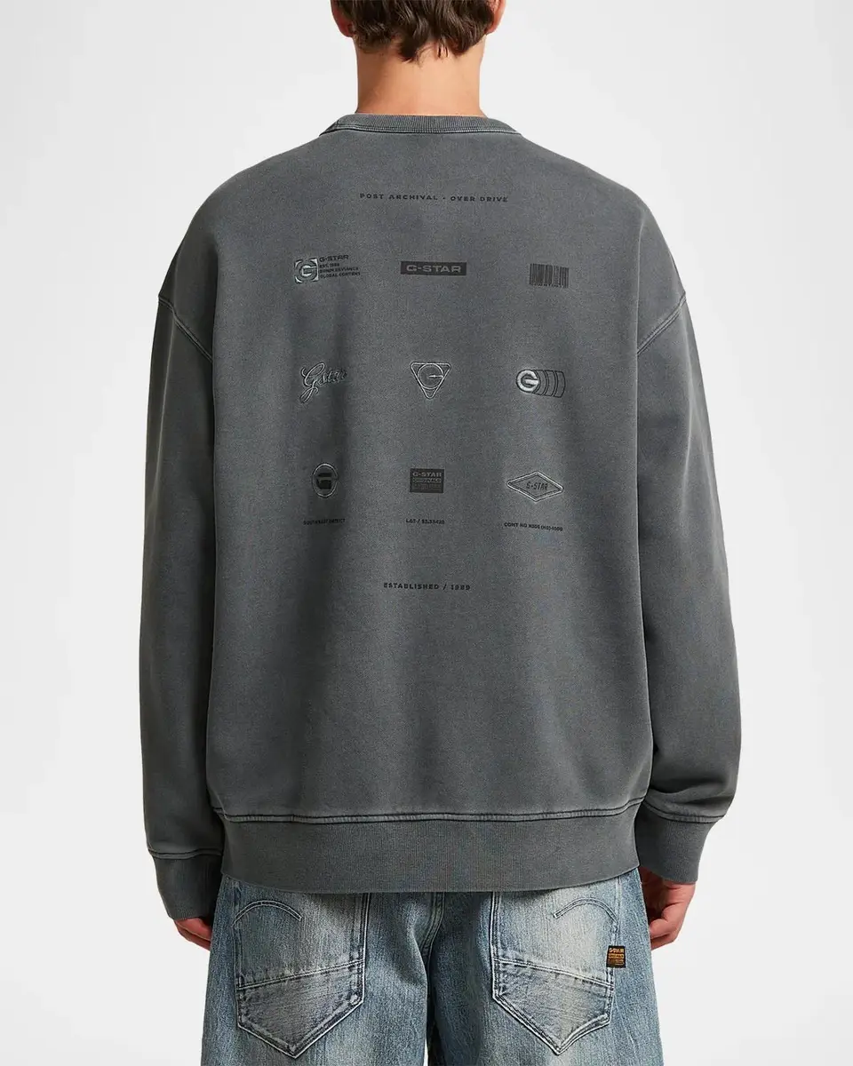 G-Star Graphic Cotton Sweatshirt | Thumbnail 3 G-Star Graphic Cotton Sweatshirt | Thumbnail 3