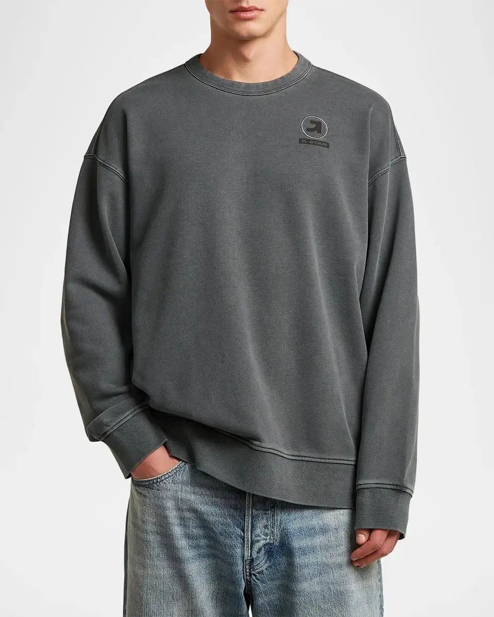 G-Star Graphic Cotton Sweatshirt | Thumbnail 4 G-Star Graphic Cotton Sweatshirt | Thumbnail 4