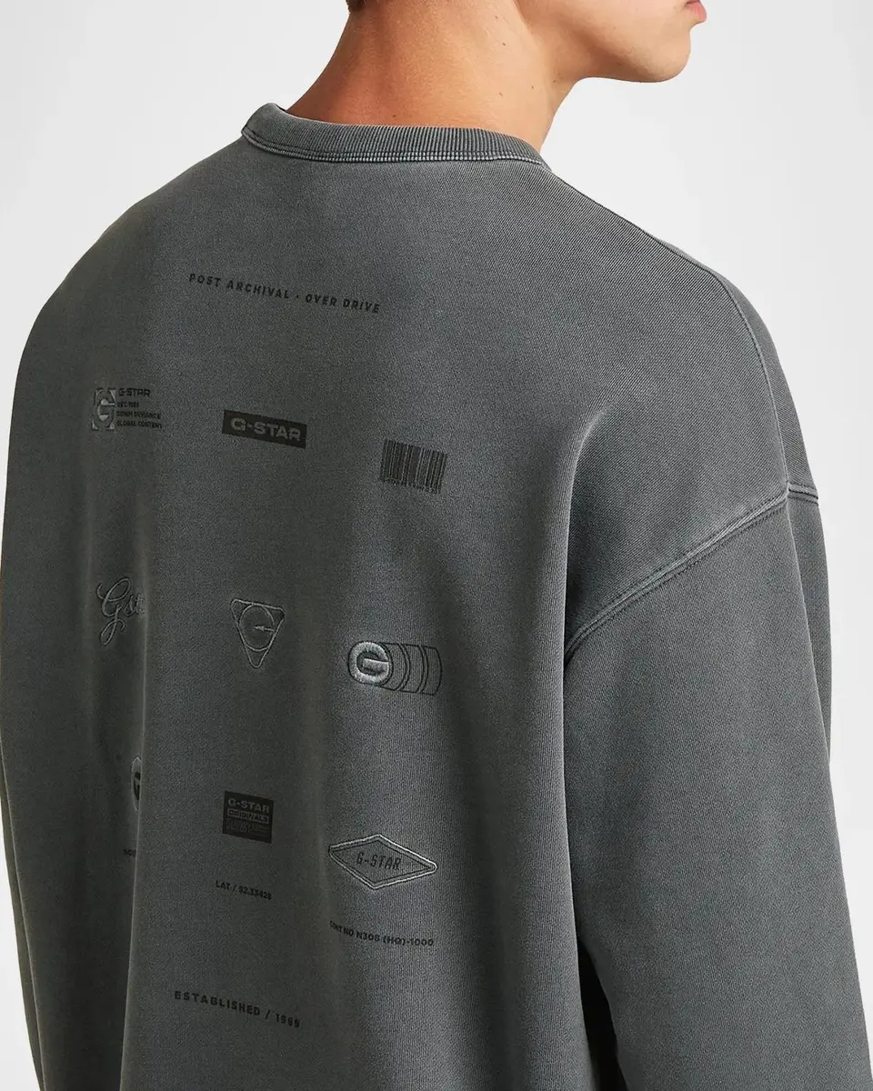 G-Star Graphic Cotton Sweatshirt | Thumbnail 5 G-Star Graphic Cotton Sweatshirt | Thumbnail 5