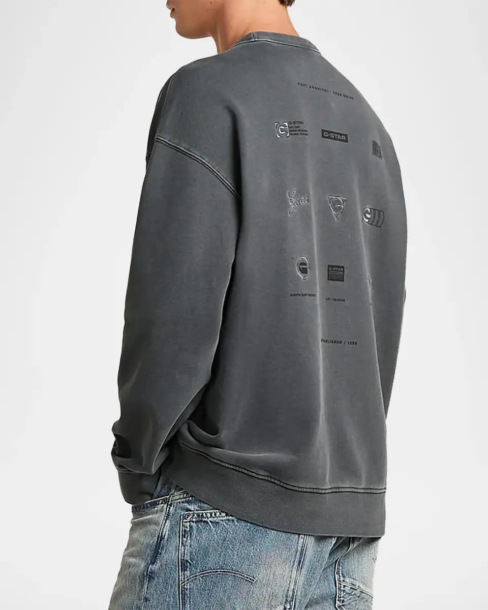 G-Star Graphic Cotton Sweatshirt | Thumbnail 6 G-Star Graphic Cotton Sweatshirt | Thumbnail 6
