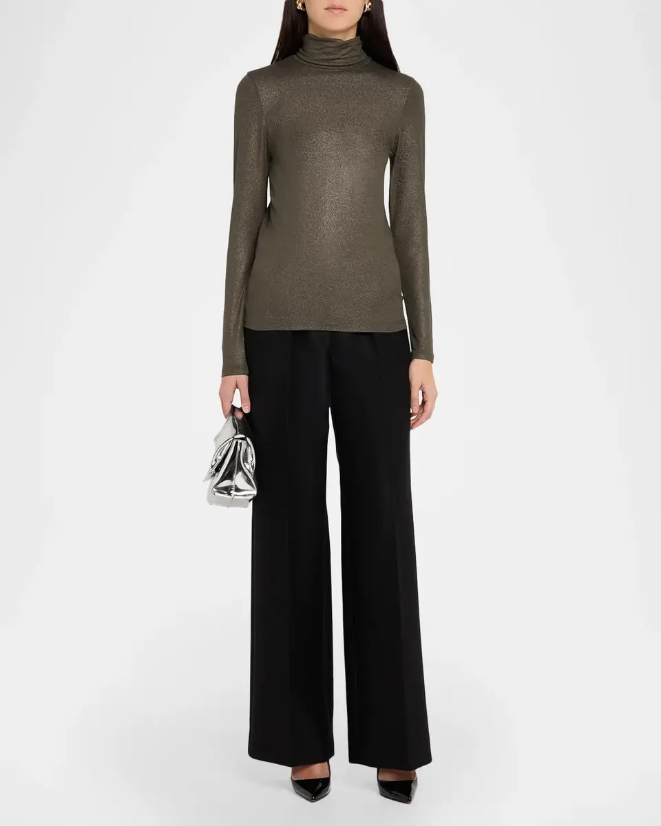 MAJESTIC FILATURES Soft Touch Metallic Crewneck Top | Thumbnail 2 MAJESTIC FILATURES Soft Touch Metallic Crewneck Top | Thumbnail 2