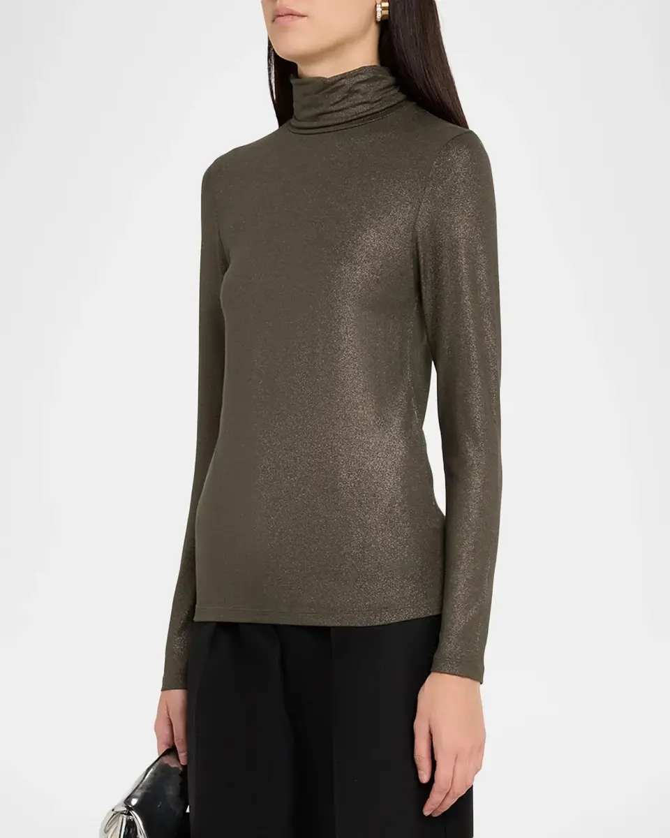 MAJESTIC FILATURES Soft Touch Metallic Crewneck Top | Thumbnail 4 MAJESTIC FILATURES Soft Touch Metallic Crewneck Top | Thumbnail 4