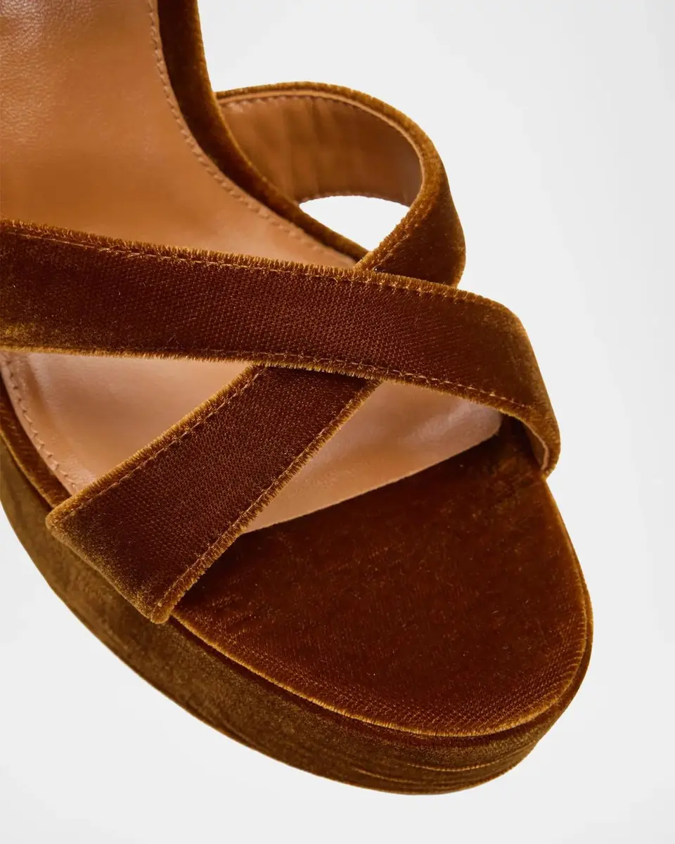 Retrofête Melodia 130MM Leather Platform Sandals | Thumbnail 3