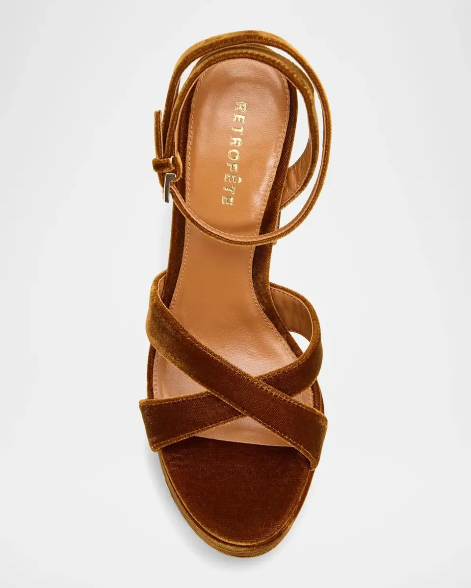 Retrofête Melodia 130MM Leather Platform Sandals | Thumbnail 4