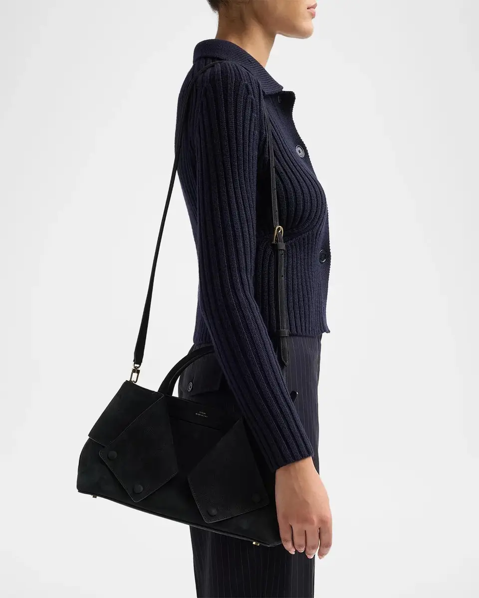 TOTEME Medium Belted Suede Tote Bag | Thumbnail 2 TOTEME Medium Belted Suede Tote Bag | Thumbnail 2