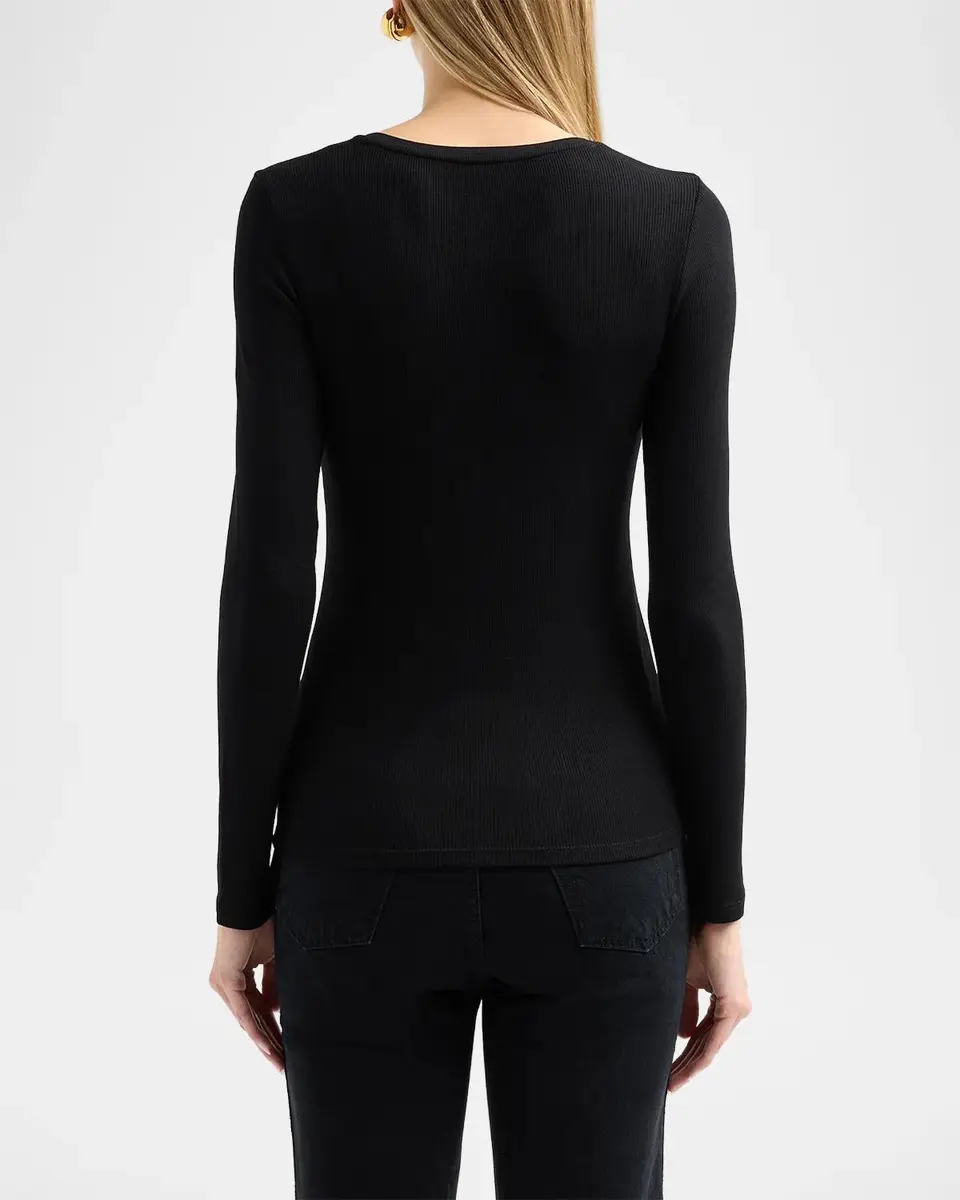 MAJESTIC FILATURES Soft Touch Long-Sleeve Rib Knit Top | Thumbnail 3 MAJESTIC FILATURES Soft Touch Long-Sleeve Rib Knit Top | Thumbnail 3