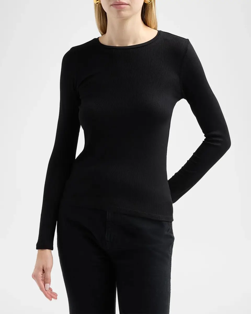 MAJESTIC FILATURES Soft Touch Long-Sleeve Rib Knit Top | Thumbnail 4 MAJESTIC FILATURES Soft Touch Long-Sleeve Rib Knit Top | Thumbnail 4