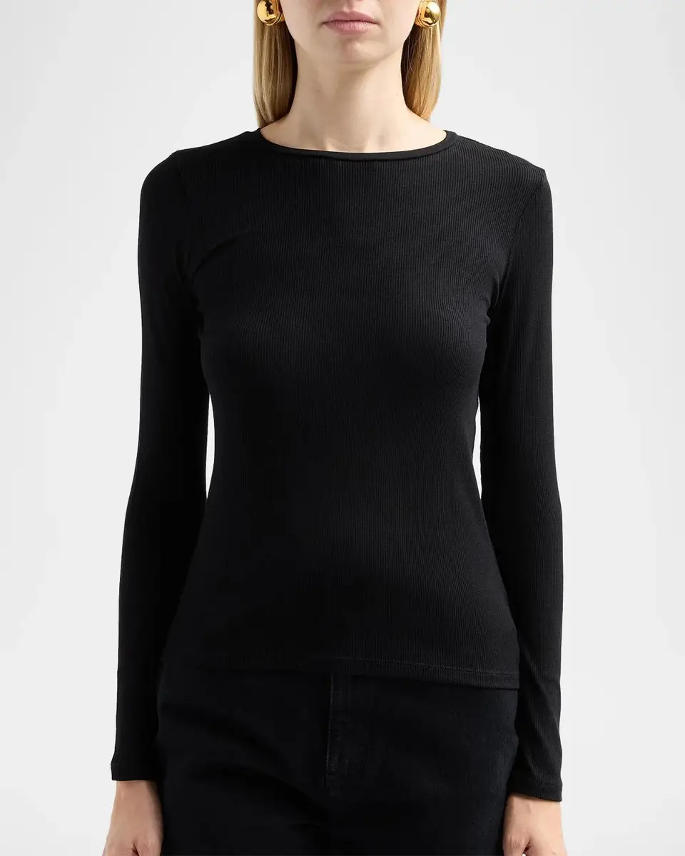 MAJESTIC FILATURES Soft Touch Long-Sleeve Rib Knit Top | Thumbnail 5 MAJESTIC FILATURES Soft Touch Long-Sleeve Rib Knit Top | Thumbnail 5